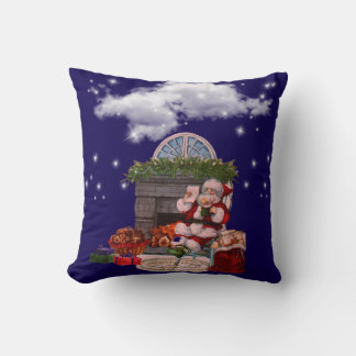 Throw Pillow Santa Claus Christmas tree  Kissen