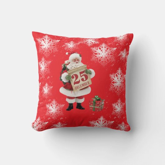 Throw Pillow Santa Claus Kissen (Vorderseite)