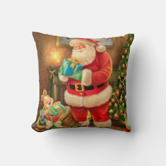 Throw Pillow Santa Clause in the house Kissen