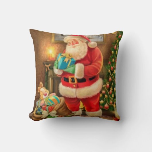 Throw Pillow Santa Clause in the house Kissen (Vorderseite)