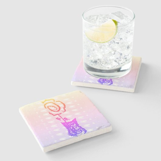 Throw Pillow Steinuntersetzer (Seitenansicht)