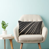 Throw Pillow Stripe Sepia Black Lendenkissen (Stuhl )