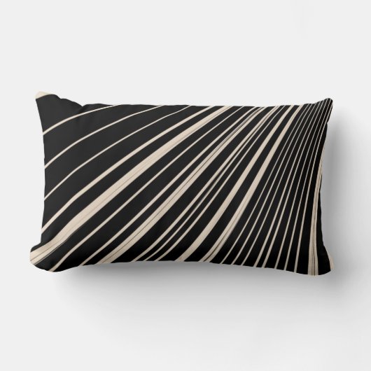 Throw Pillow Stripe Sepia Black Lendenkissen (Vorderseite)