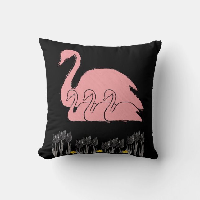 Throw Pillow Swan Kissen (Vorderseite)