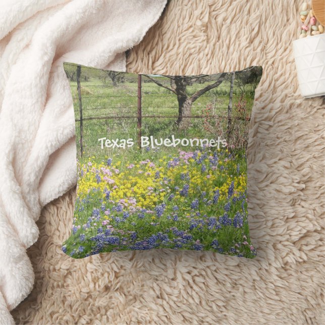Throw Pillow Texas Bluebonnets Wildblumen Kissen (Decke)