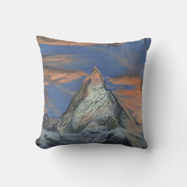 Throw Pillow - "The Matterhorn At Sunset" Kissen (Vorderseite)
