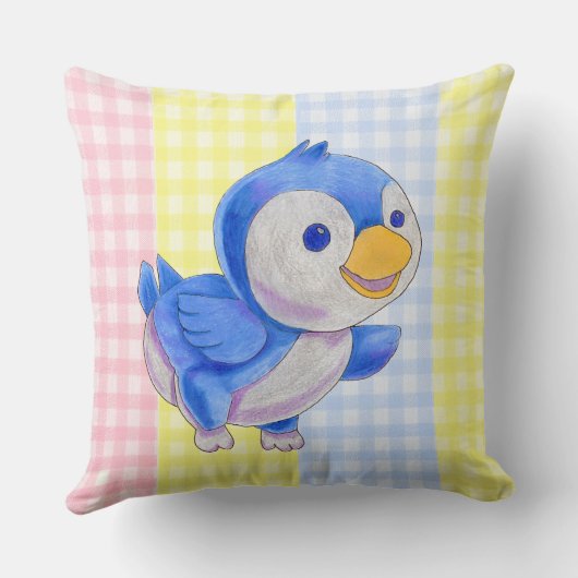 Throw Pillow Toy Bird Gingaham Kissen (Rückseite)