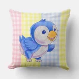 Throw Pillow Toy Bird Gingaham Kissen