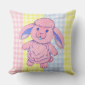 Throw Pillow Toy Rabbit Gingham Kissen (Vorderseite)