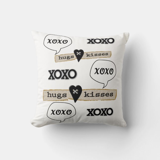 Throw Pillow Valentinstag Xoxo Kissen (Vorderseite)