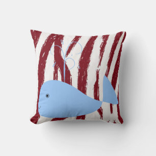 Throw Pillow Whale Kissen