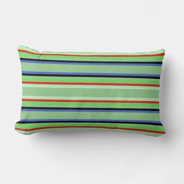 Throw Pillow with Christmas stripes Lendenkissen (Vorderseite)