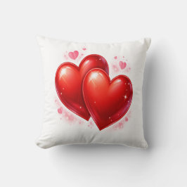 Throw Pillow with hearts, decorative element  Kissen