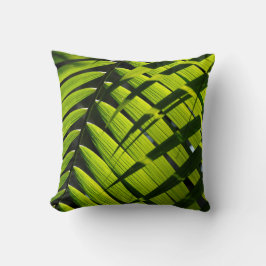 Throw pillow with palm leaf design kissen