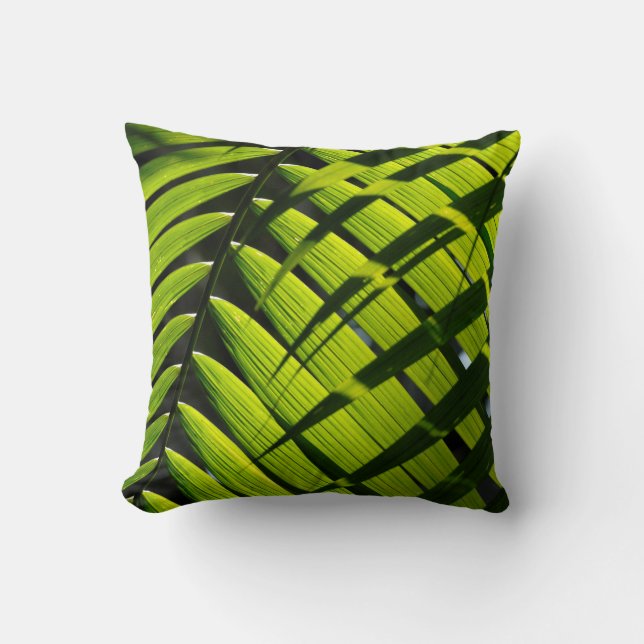 Throw pillow with palm leaf design kissen (Vorderseite)