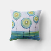 Throw Pillow Wohngestaltung Blue Balloons Kissen (Rückseite)