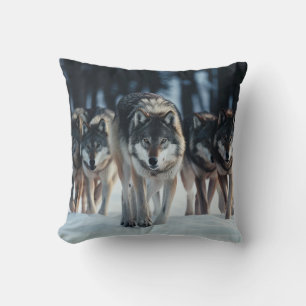 Throw Pillow Wolves Kissen