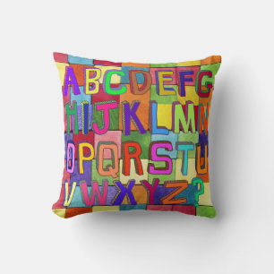 Throw Pillows Alphabet Kissen