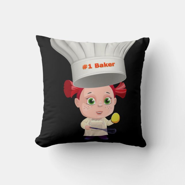 Throw Pillows Koch Eggs Frühstück schwarz Kissen (Vorderseite)