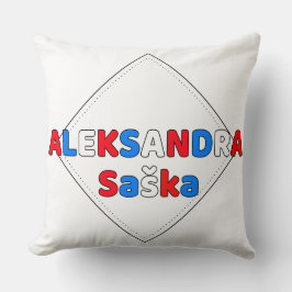 Throw Pillows Serbischer Name Aleksandra latin Kissen