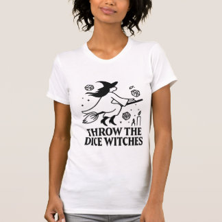 Throw The Dice Witches Halloween Spooky Gamer T-Shirt