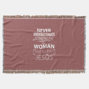 Throw-umfassende christliche Frau glaubt an Jesus Decke
