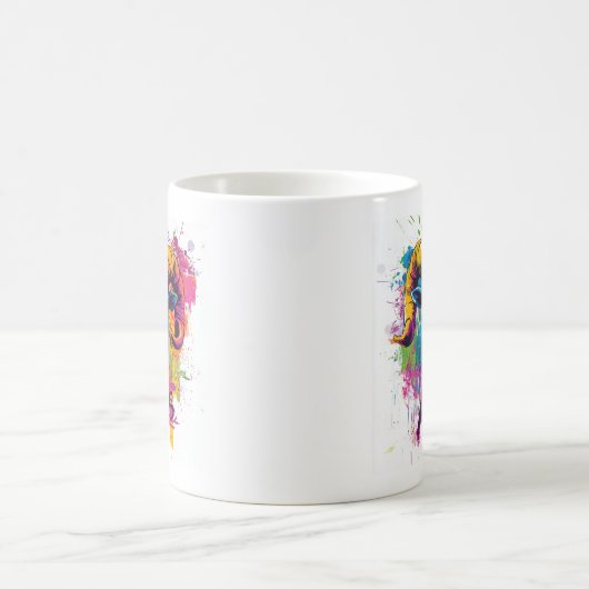 "Throwback Aries der 90er Jahre: Spritzer Paint Ta Kaffeetasse (Mittel)