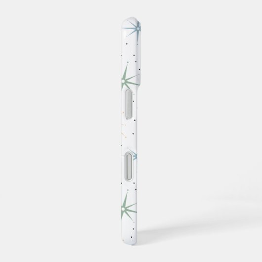 Throwback Atomic Sternexplosion Midjahrhundert Mus iPhone 16 Hülle (Rechte Seite)