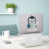 Throwback der 90er Jahre - Pixel Babies Plushie (B Aufkleber (Laptop auf Schreibtisch)