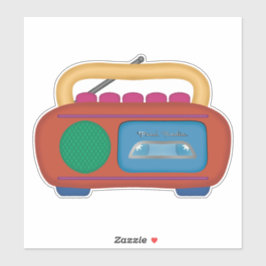 Throwback der 90er Jahre - Pixel Radio Cassette Pl Aufkleber