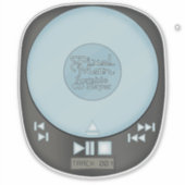 Throwback der 90er Jahre - PixelMan Portable CD Pl Aufkleber (Vorderseite)