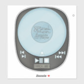 Throwback der 90er Jahre - PixelMan Portable CD Pl Aufkleber (Blatt)