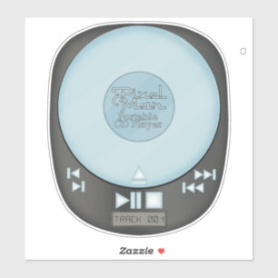 Throwback der 90er Jahre - PixelMan Portable CD Pl Aufkleber