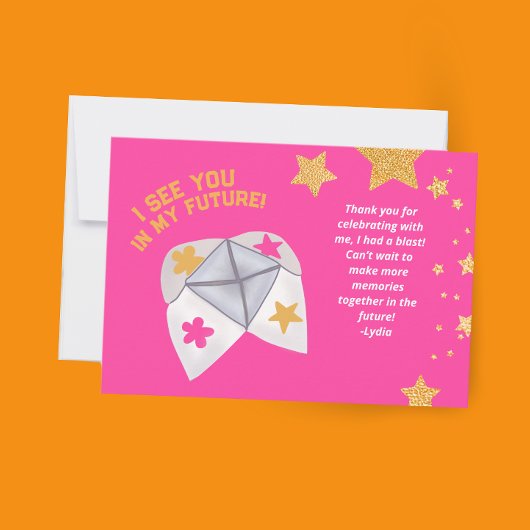 Throwback-Fortune-Party der 90er Jahre Vielen Dank Dankeskarte