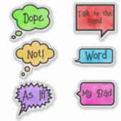 Throwback Phrase der 90er Aufkleber (Vorderseite)