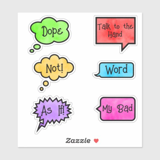 Throwback Phrase der 90er Aufkleber (Blatt)