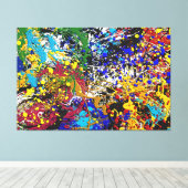 Throwin Paint Abstrakt Leinwanddruck (Insitu (Holzboden))