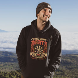 Throwing Darts Breaking Hearaking - Funny Dart Pla Hoodie