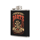 Throwing Darts Breaking Hearts Flask 6 oz. Flachmann (Links)