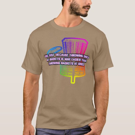 Throwing Discs at Baskets Sports Disc Golf Games f T-Shirt (Vorderseite)