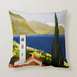 Throwkissen Reise der italienischen Seen Vintages Kissen