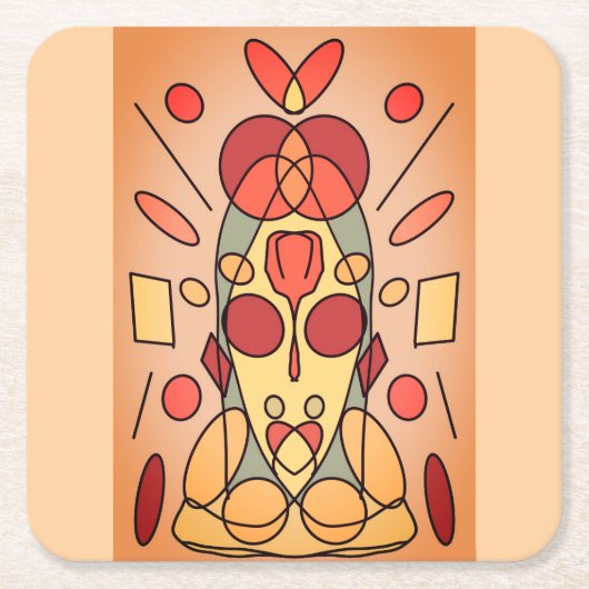 Throwpillows Rechteckiger Pappuntersetzer (Vorderseite)