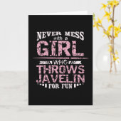 Throws Javelin Girl Karte (Gelbe Blume)