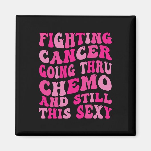 Thru Chemo Inspiration Brustkrebs Wissen Magnet (Vorne)