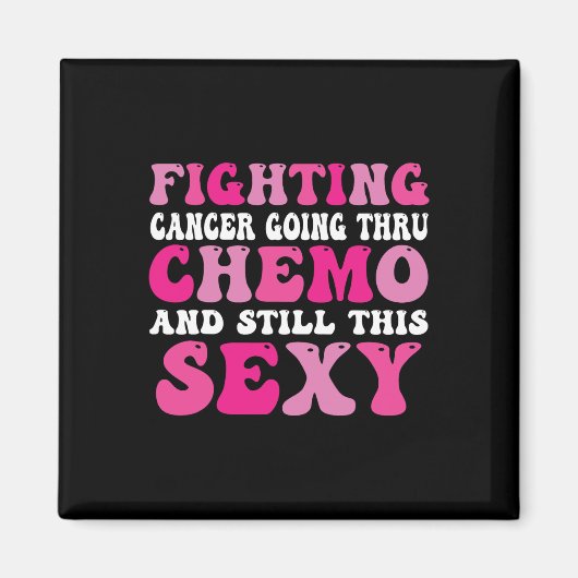 Thru Chemo Inspiration Brustkrebs Wissen Magnet (Vorne)
