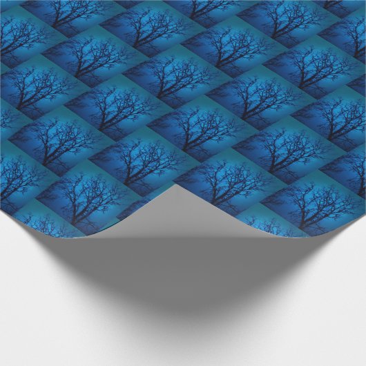 Thru das Glas, schüttelt Baum Abstraktes Muster Geschenkpapier (Ecke)