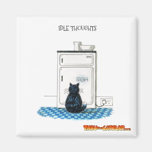 Thru The Cat Flap Magnet - "Idle Thoughts"