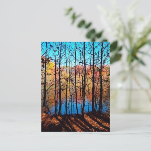 Thru Trees Postkarte (Stehend Vorderseite)