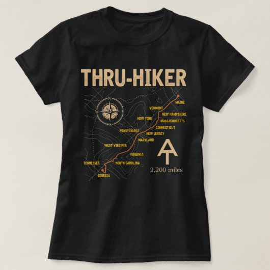 Thruh Hiker Appalachian Trail Hiking T-Shirt (Design vorne)