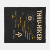 Thruh Hiker Appalachian Trail Wandern Fleecedecke (Vorderseite (Horizontal))